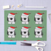 Funny Sheepdog in Santa Hat-kerstpas-papier Tissuepapier (Craft)