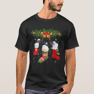 Funny Sheks in Socks Merry Kerstmis familie T-shirt