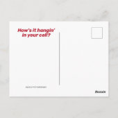 Funny Shelter op zijn plaats Gorilla Jail Inmate Briefkaart (Achterkant)