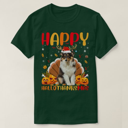 Funny Sheltie Dog Lover Happy Sheltie HelloThanksM T-shirt (Design voorkant)