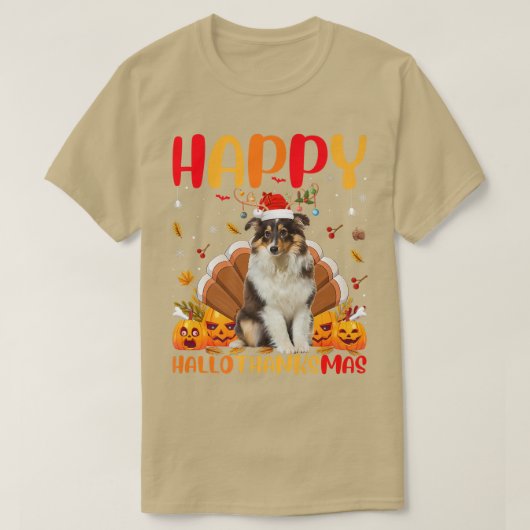 Funny Sheltie Dog Lover Happy Sheltie HelloThanksM T-shirt (Design voorkant)