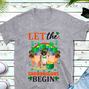 Funny Shenanigans Dogs St Patricks Day T-Shirt