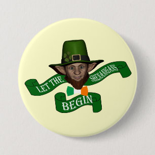 Funny shenanigans St Patrick's day Ronde Button 7,6 Cm