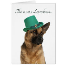 Funny Shepherd Leprechaun Card