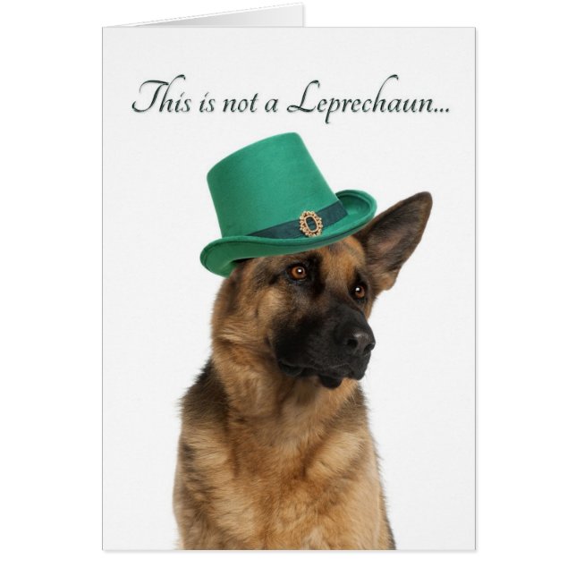 Funny Shepherd Leprechaun Card (Voorkant)