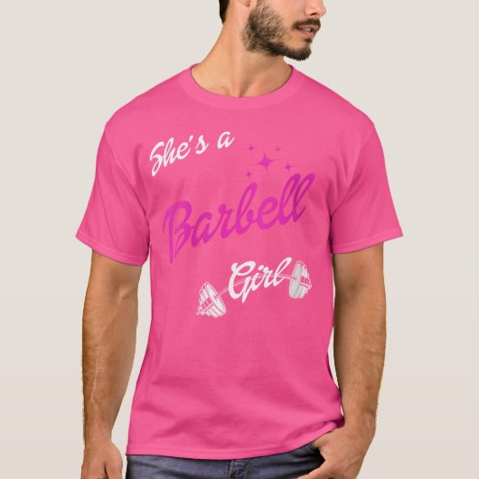 Funny She'S A Barbell Girl T-shirt (Voorkant)
