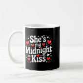 Funny She's My Midnight Kiss Valentine Matching Co Koffiemok (Links)