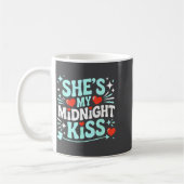 Funny She's My Midnight Kiss Valentine Matching Co Koffiemok (Links)