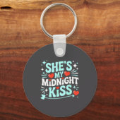 Funny She's My Midnight Kiss Valentine Matching Co Sleutelhanger (Voorkant)
