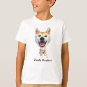Funny Shiba Inu Dog Boys T-Shirt (Voorkant)