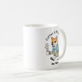 Funny  Shiba Inu Dog Business Suit Coffee  Koffiemok (Voorkant rechts)