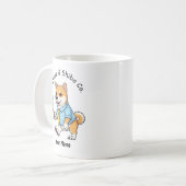 Funny  Shiba Inu Dog Business Suit Coffee  Koffiemok (Voorkant links)
