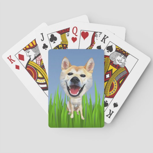 Funny Shiba Inu Dog-speelkaarten Pokerkaarten (Achterkant)