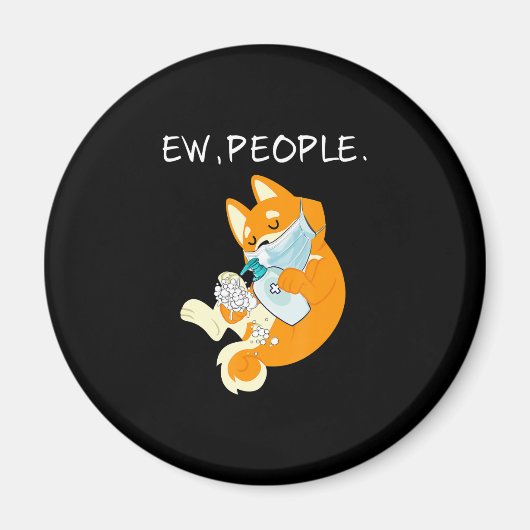 Funny Shiba Inu | Ew People Dog Gift Magneet (Voorkant)