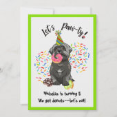 Funny Shih Tsu Dog Donuts Birthday Party Kaart (Voorkant)