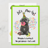 Funny Shih Tsu Dog Donuts Birthday Party Kaart (Voorkant / Achterkant)