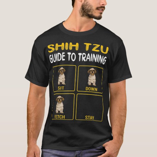 Funny Shih Tzu Guide to Training Dog Trainer T-shirt (Voorkant)