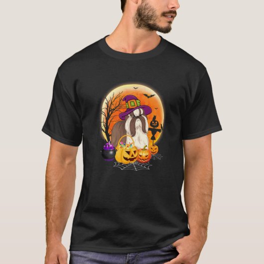 Funny Shih Tzu Halloween Costume for Hondenliefheb T-shirt (Voorkant)