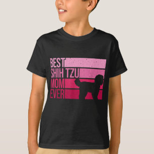 Funny Shih Tzu Mam Art voor vrouwelijke Moederdag T-shirt