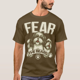 Funny Shih Tzu vreest de baard T-shirt
