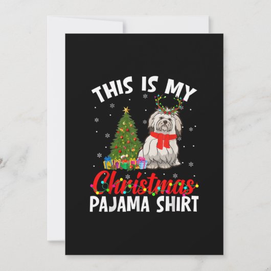 Funny Shih Tzu Xmas Pajama Gift Dog Dad Dog Ma Bedankkaart (Voorkant)