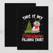 Funny Shih Tzu Xmas Pajama Gift Dog Dad Dog Ma Bedankkaart (Voorkant / Achterkant)