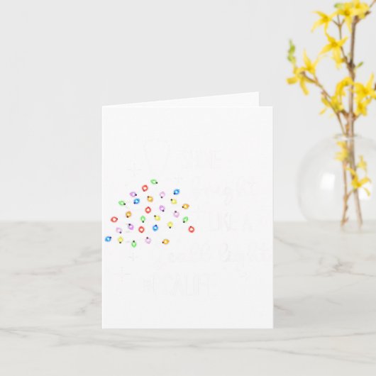 Funny Shine Bright Like A Call Light Christmas Pca Kaart (Gele Bloem)