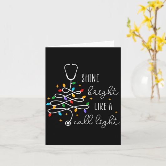 Funny Shine Bright Like A Call Light Nurse Merry C Kaart (Gele Bloem)