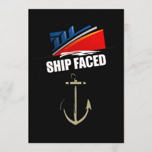 Funny Ship Faced Booze Cruise & Boating Kaart