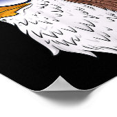 Funny Shirt American Bald Eagle Mullet, 4 juli Poster (Hoek)