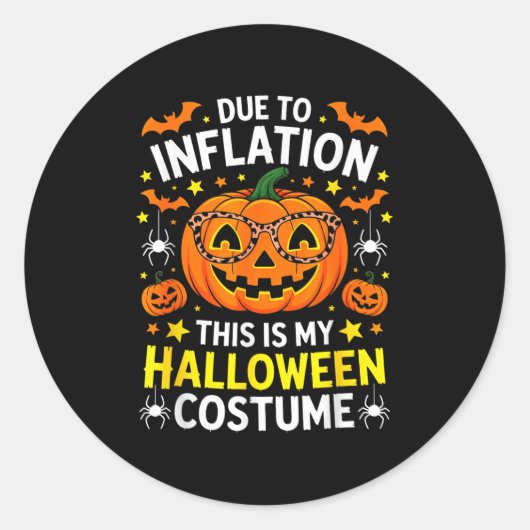 Funny Shirt Halloween 2025 Pumpkin Costume Men Wom Ronde Sticker (Voorkant)