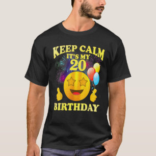 Funny Shirt Keep Calm Het is mijn 20e verjaardag G