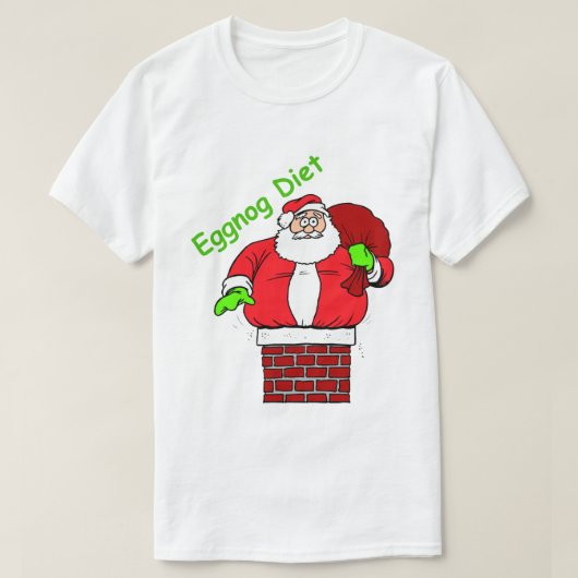 Funny Shirt Santa Claus Eggnog Diet (Design voorkant)