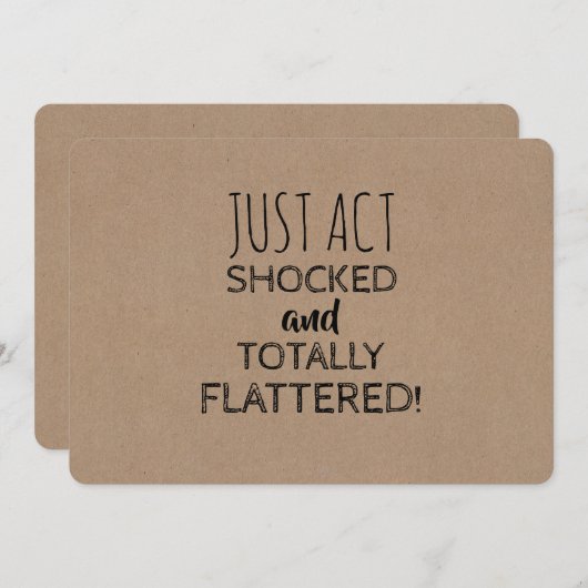 Funny Shocked Bridesmaid of Maid of Honor proposal Kaart (Voorkant / Achterkant)