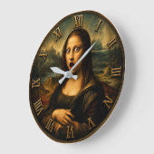 Funny Shocked Mona Lisa Grote Klok (Hoek)