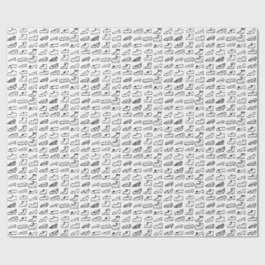 Funny Shoe Kleur uw eigen patroon Cadeaupapier (Vlak)