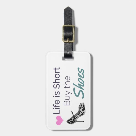 Funny Shoe Quote Bagagelabel (Voorkant verticaal)