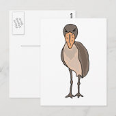 Funny Shoebill Bird Design Briefkaart (Voorkant / Achterkant)