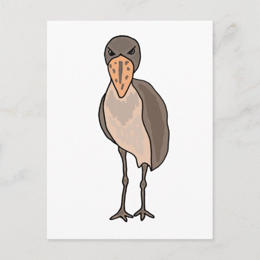 Funny Shoebill Bird Design Briefkaart (Voorkant)