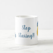 Funny Shoebill Stop met het staren van koffie Mok (Center)