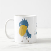 Funny Shoebill Stop met het staren van koffie Mok (Links)
