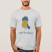 Funny Shoebill Stop met staren T-shirt (Voorkant)