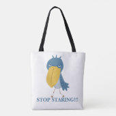 Funny Shoebill Stop met staren Tote Bag (Achterkant)