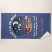 Funny Shoot voor de Moon Fail Cartoon Quote Strandlaken (Voorkant)