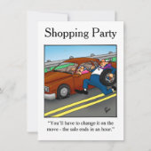 Funny Shopping Excursions Invitations Kaart (Voorkant)