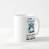 Funny Short Owl Gezegde Koffiemok (Voorkant rechts)