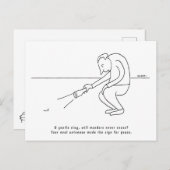 Funny Short Poem Epigram Voorbeeld van een slok Briefkaart (Voorkant / Achterkant)