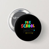 Funny Short School Teacher Quote Saying Pre School Ronde Button 5,7 Cm (Voorkant /achterkant)