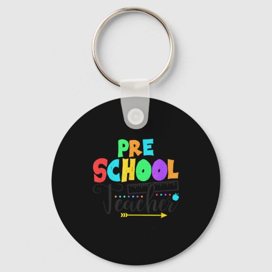 Funny Short School Teacher Quote Saying Pre School Sleutelhanger (Voorkant)