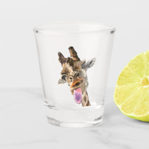Funny Shot Glass Gift met Speelse Giraffe - Smile Shot Glas